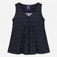 Navy Polka Dot Sleeveless Maternity Nursing Tunic 