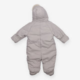 Pramsuit Grey Cream Fleece Lining Bear Pouch