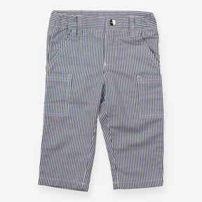 Trousers Strip Blue and White Pockets