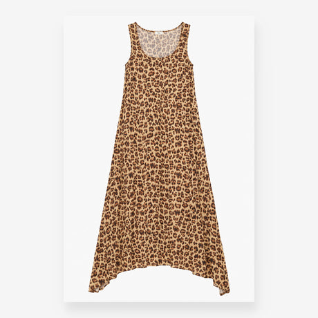 Maxi Dress in Brown Leopard Print