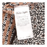 Geometric Jacquard Slim Leg Trousers Black White