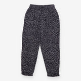 Floral Cuffed Trousers Navy & White Floral Print