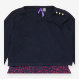 Black & Pink Leopard Print Layered Knit Maternity 
