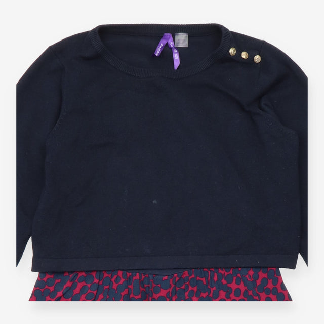 Black & Pink Leopard Print Layered Knit Maternity 
