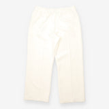 Wide-Leg Joggers in Ivory Premium Interlock Jersey