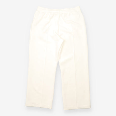 Wide-Leg Joggers in Ivory Premium Interlock Jersey