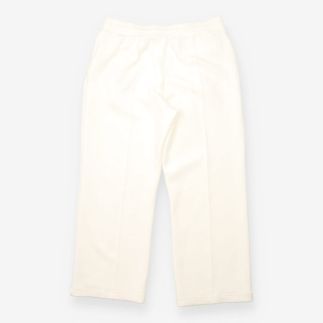 Wide-Leg Joggers in Ivory Premium Interlock Jersey