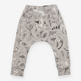 Harem Legging Grey and White Woodland