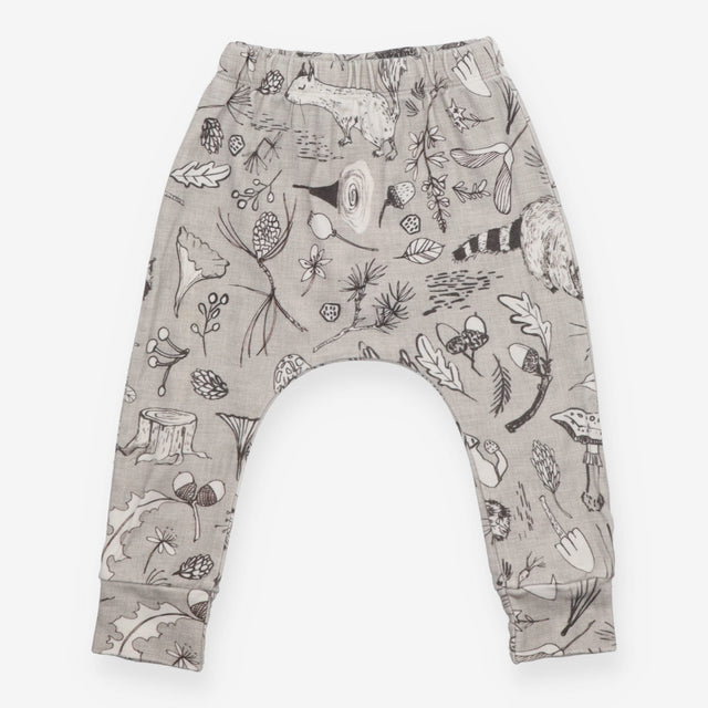 Harem Legging Grey and White Woodland