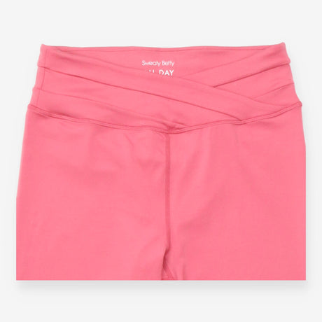 Capri Leggings Pink Twist Wrap Waist