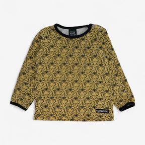 Top Long Sleeve Yellow Tiger Print