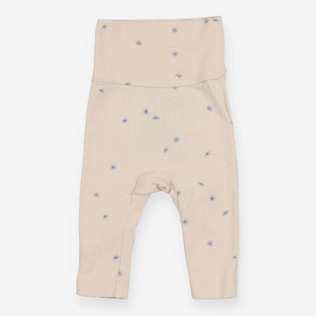 Baby Leggings Cream Blue Flowers