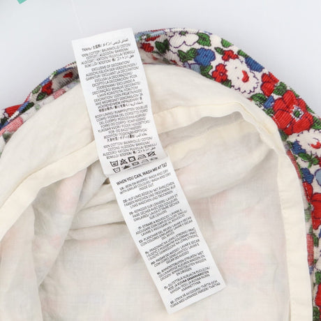 Cord Collared Dress Red and Blue Ditsy Print