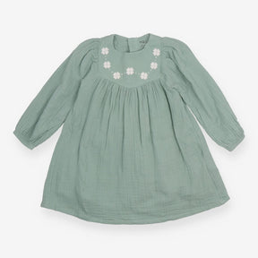 Sage Green Dress with Waffles 
