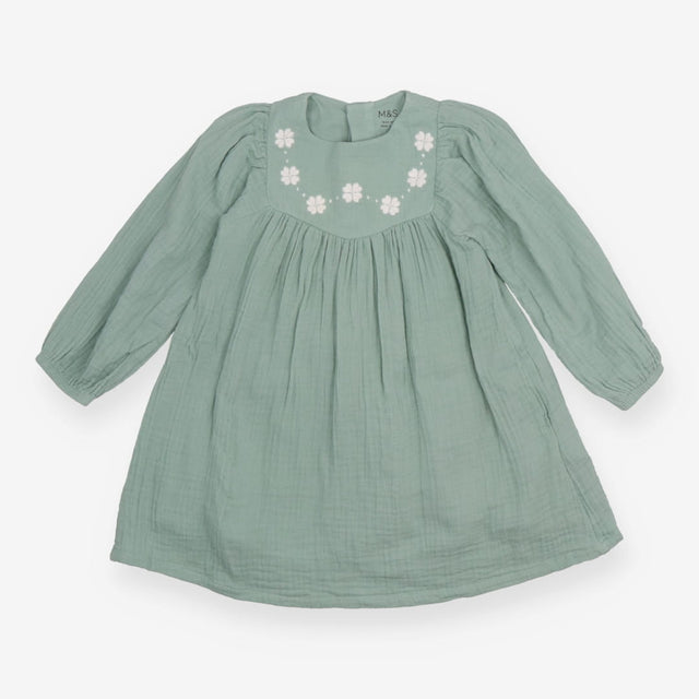 Sage Green Dress with Waffles 