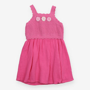 Pink Knit Strappy Dress