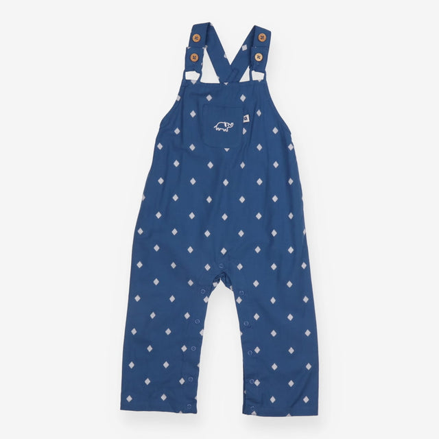 Dungarees blue diamonds elephant pocket