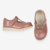 Shoes dusty pink patent velcro hearts