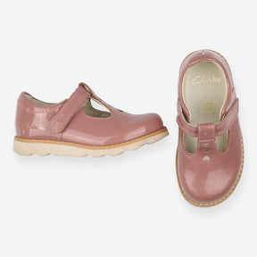 Shoes dusty pink patent velcro hearts