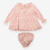 Frill collar floral dress