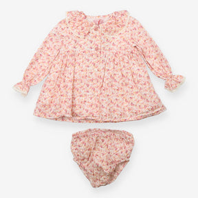 Frill collar floral dress