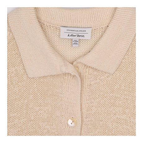 & Other Stories Cream Collared Sleeveless Knit Top