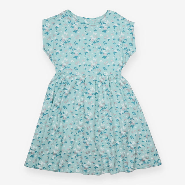 Dress Short Sleeve Blue Butterflies