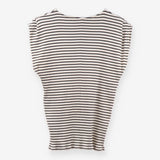 Top Sleeveless Stripe Wide neck