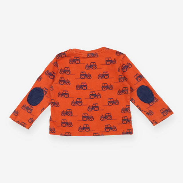 Tee Long Sleeve burnt orange navy tractors elbow p
