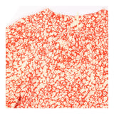 Midi Dress Red Cream Abstract Print Cotton
