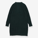 Sadie Longline Edge To Edge Green Knitted Cardigan