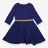 Dress blue with gold stars