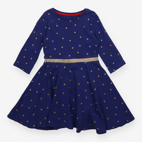 Dress blue with gold stars