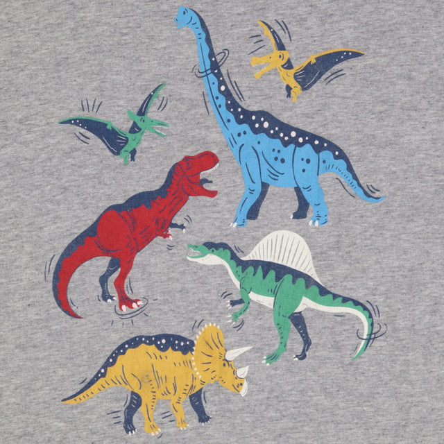 Tee grey dinos