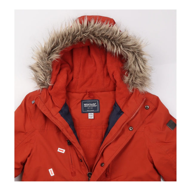 Coat Orange Faux Fur Lined Hood