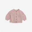 Pink Cotton Patterned Cardigan