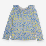 Blue long sleeve t-shirt with daisies
