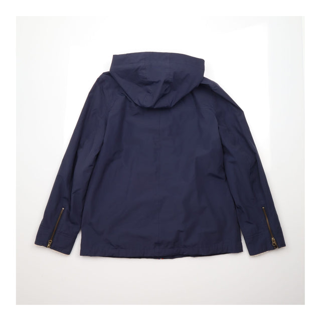 Coat Navy Blue Faux Fur Lined Hooded Parka