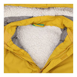Yellow waterproof coat with fleece lining