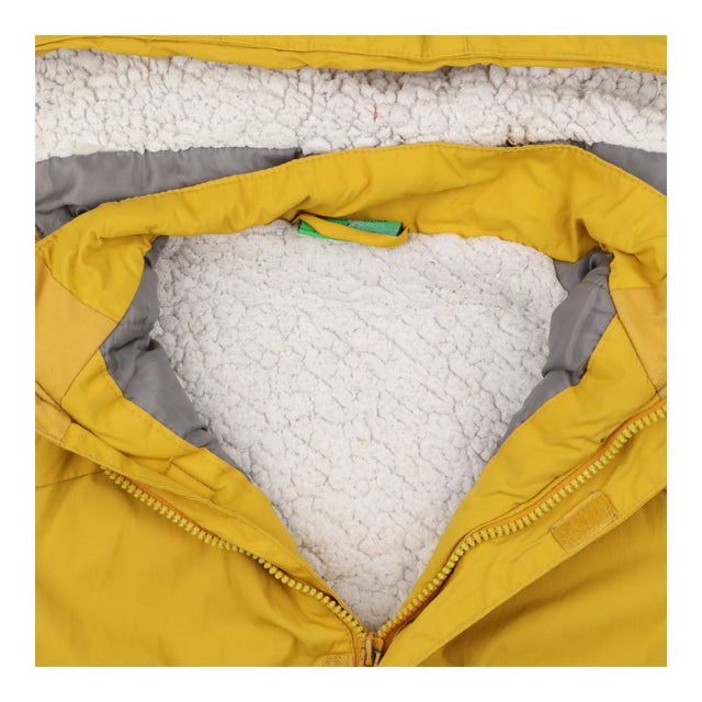 Yellow waterproof coat with fleece lining
