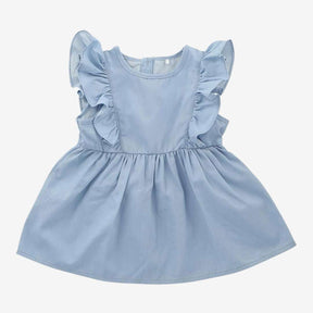 Chambray frill dress