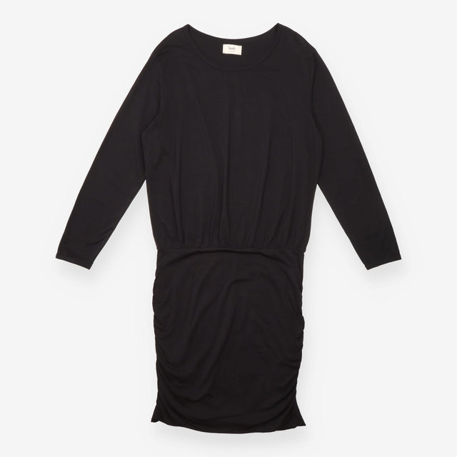 Dress Black Jersey Long Sleeve Midi