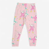 Pyjamas Pink with Disco Santa's