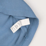Chalk Blue Ribbed long sleeve Tee