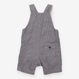 Blue Striped Dungarees with Blue Buttons