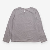 Tee LS grey owl sequins
