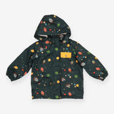 Coat green in space fleece lining