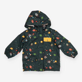 Coat green in space fleece lining