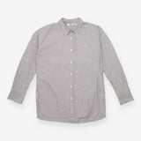 Shirt Navy White Stripe Long Sleeve Relaxed Fit
