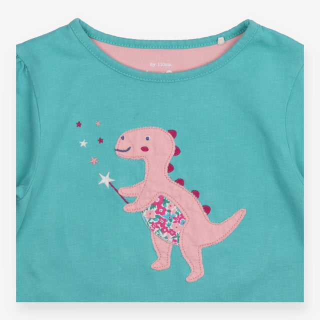 Blue Dinosaur with Wand Long Sleeve